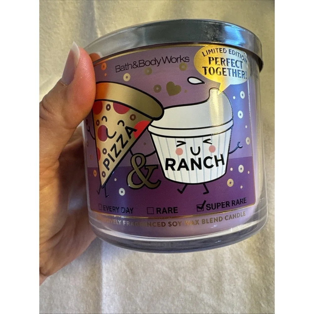 NEW Bath & Body Works Pizza & Ranch Soy Wax‎ Blend Limited Edition 3-Wick Candle